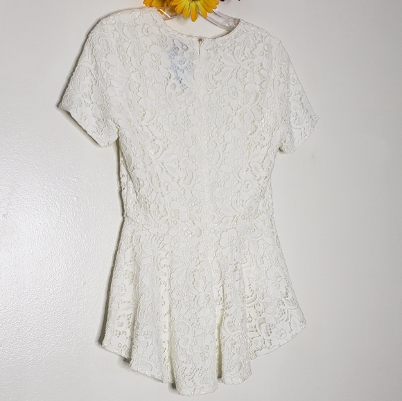NEW SB by Sachin & Babi Peplum Arched Lace Top Luxury Castlecore Spring Summer - Picture 5 of 16